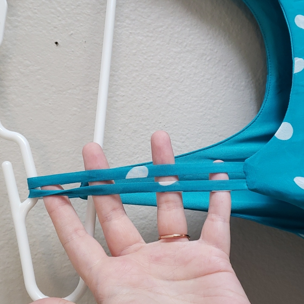 Charming Charlie Cute light blue w/poka dots 👗 - Picture 4 of 4